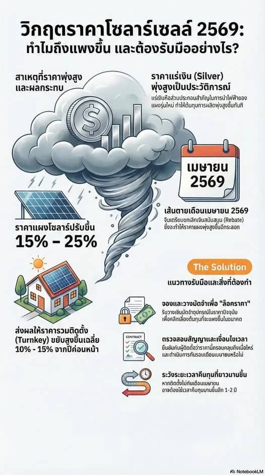 ราคาแผงโซลาร์เซลล์ที่ขึ้นสูง วิตกฤต ?