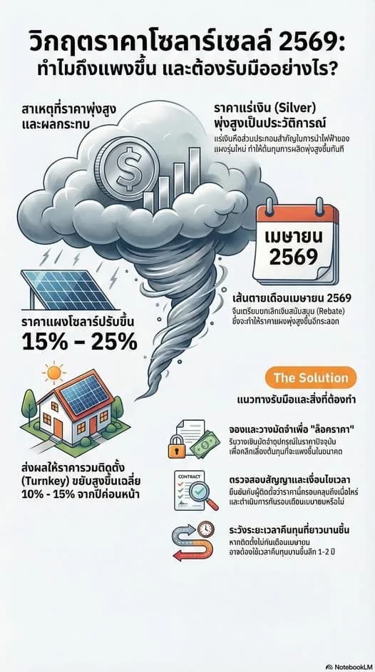 ราคาแผงโซลาร์เซลล์ที่ขึ้นสูง วิตกฤต ?