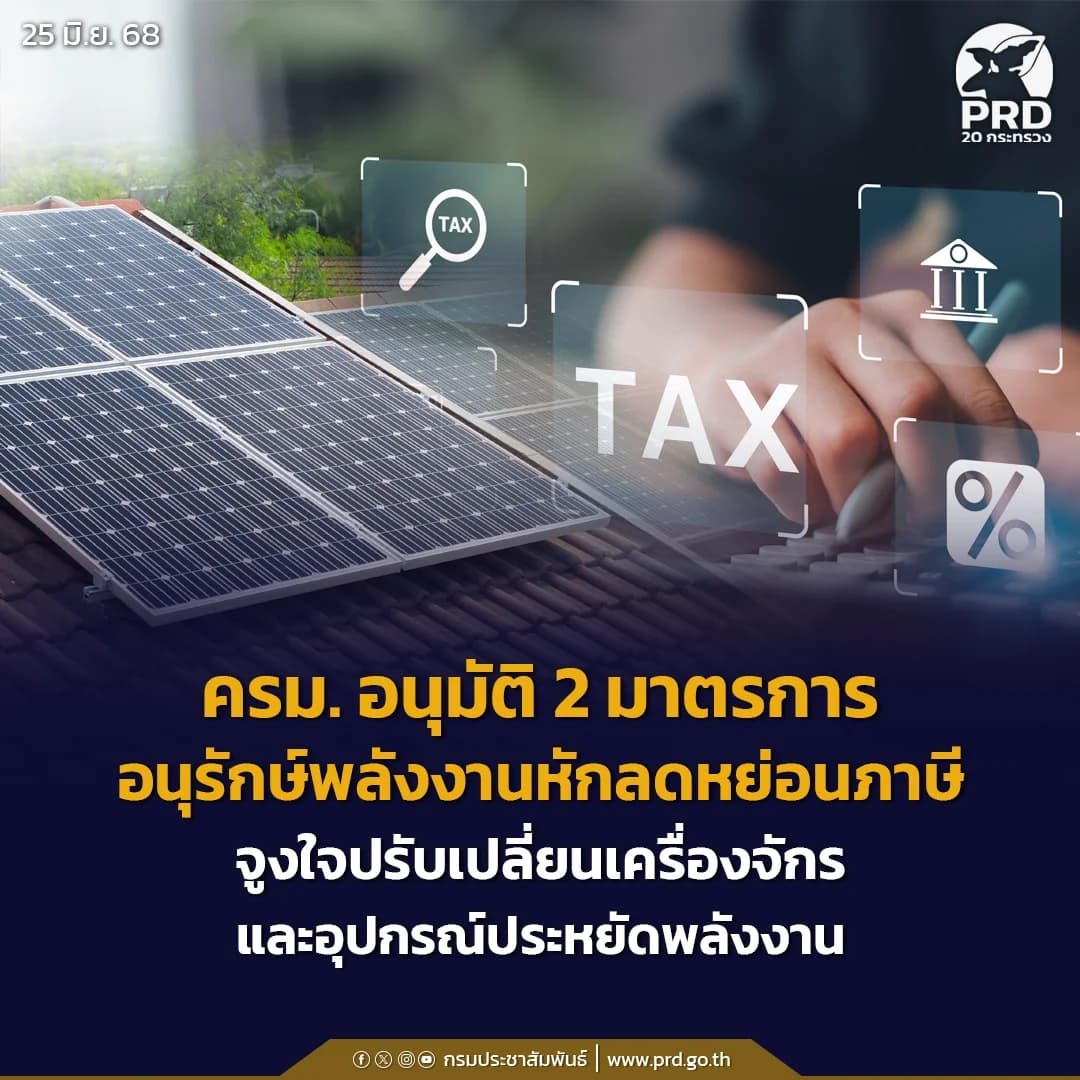 มาตรการส่งเสริมการติดตั้ง Solar Rooftop ลดหย่อนภาษีสูงสุด 200,000 บาท